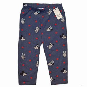 Baby Gap NWT Disney Mickey Minnie Daisy Gray Capri Leggings 3 5 Years
